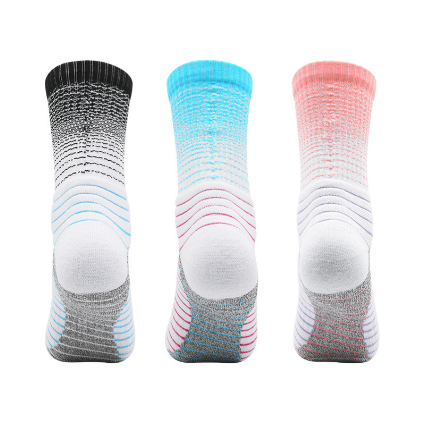 3 Pack Kids Gradients Trainer Socks Thick Cushioned-FOURMINT