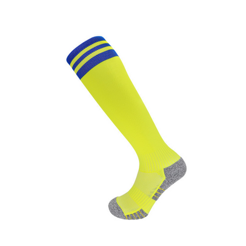 3 Pack Kids Neon Coloured Football Socks Bright Yellow-FOURMINT