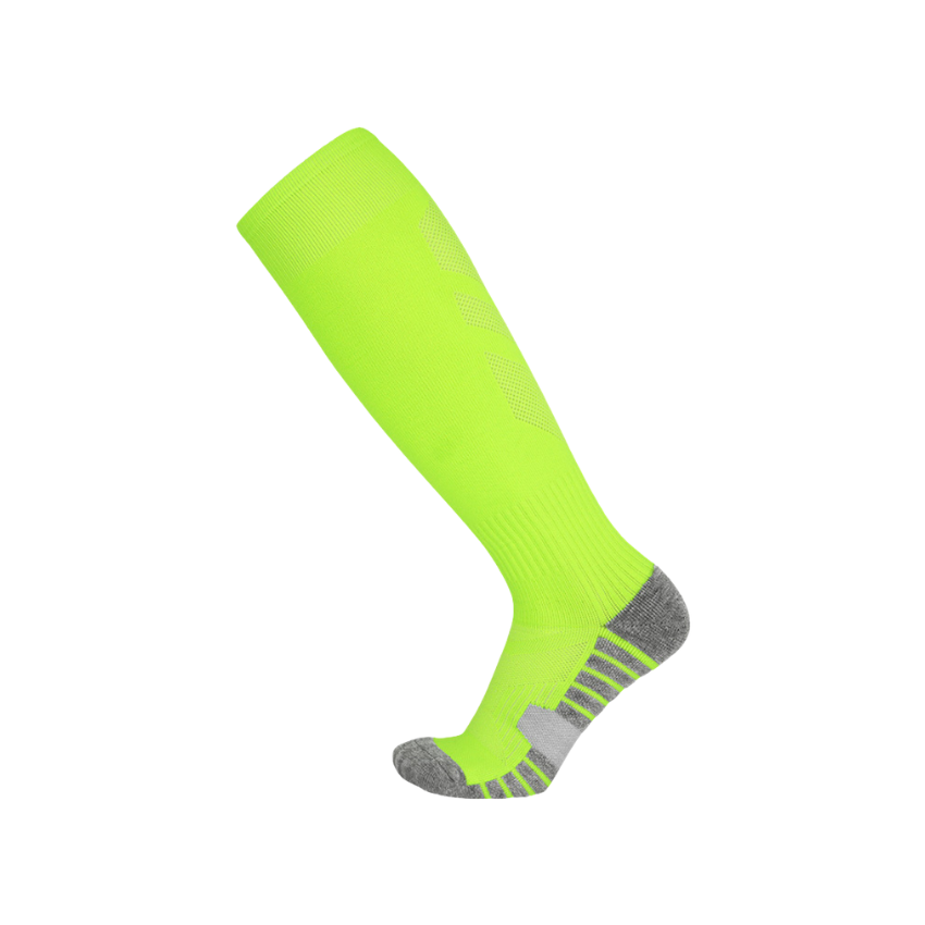 3 Pack Mens Anti Slip Football Socks Lime Green-FOURMINT
