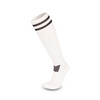 3 Pack Kids White Football Socks with Black Striped Cuffs-FOURMINT