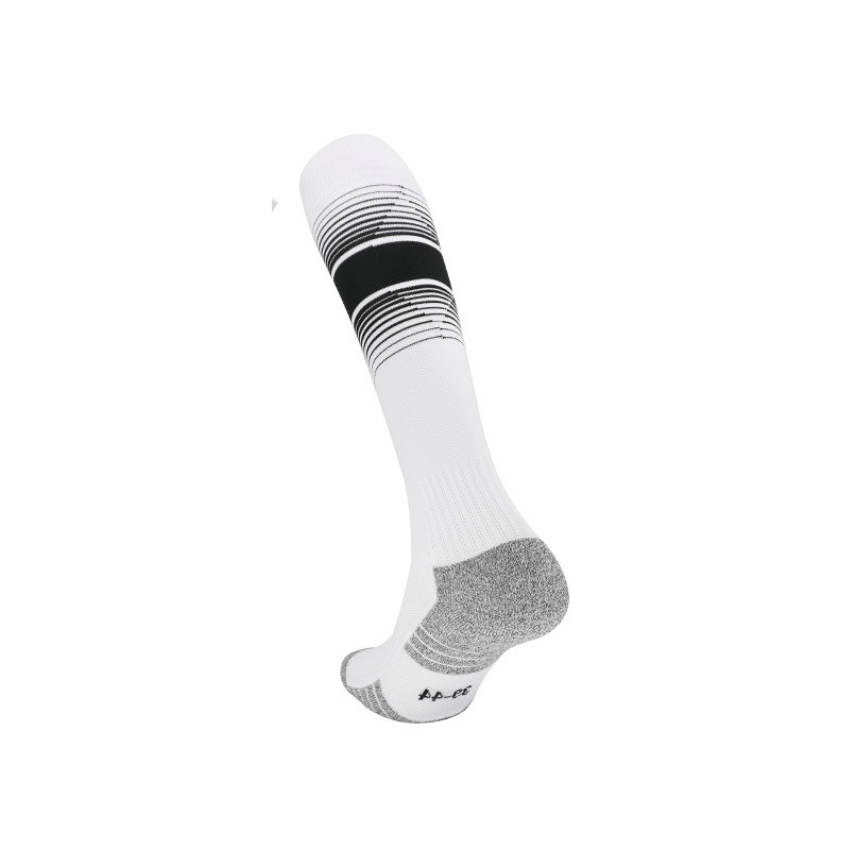 3 Pack Childrens Cushioned Football Socks White and Black-FOURMINT