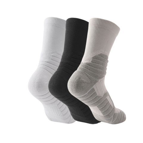 3 Pack Cushioned Trainer Socks for Men-FOURMINT