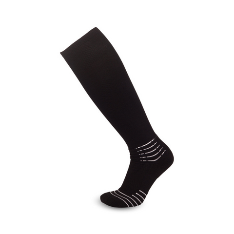 3 Pack Plain Black Long Football Socks for Men-FOURMINT
