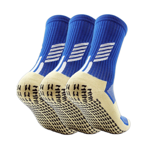 3 Pack Kids Football Grip Socks With Silicon Nubs-FOURMINT
