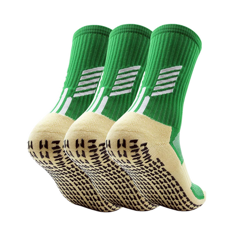 3 Pack Childrens Football Grip Socks-FOURMINT