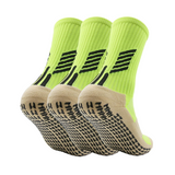 3 Pack Kids Football Grip Socks With Silicon Nubs-FOURMINT