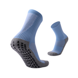 3 Pack Men's Red Football Socks With Grip-FOURMINT