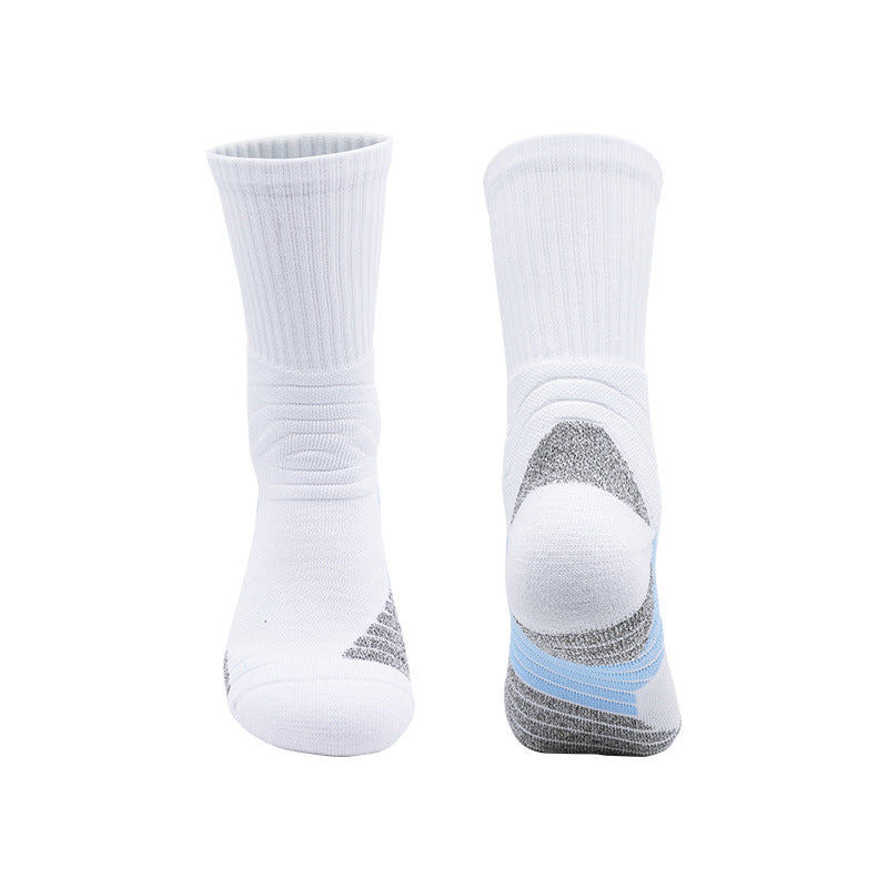 3 Pack Solid Sports Socks White-FOURMINT