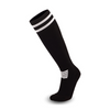 3 Pack Men's Black Football Socks with Striped-FOURMINT
