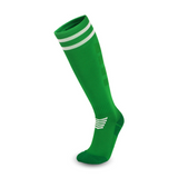 3 Pack Men's Green Football Socks with Striped-FOURMINT