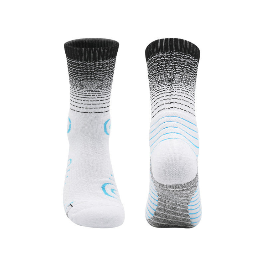 3 Pack Men's Thick Sports Socks Black Gradient-FOURMINT