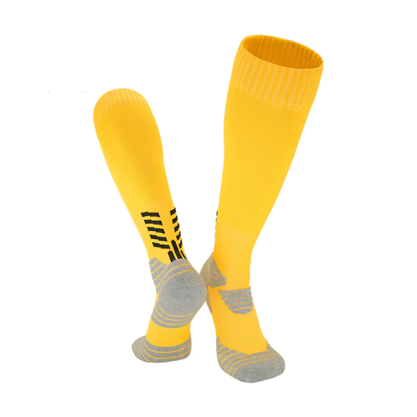 3 Pack Kids Thick Cushioned Football Socks Yellow-FOURMINT