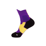 3 Pack Mens Anti Slip Trainer Socks Purple-FOURMINT