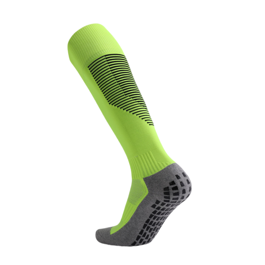 3 Pack Men's Lime Green Gripper Socks for Football-FOURMINT