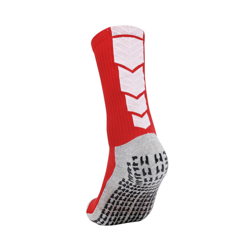 3 Pack Mens Grippy Football Socks Red-FOURMINT