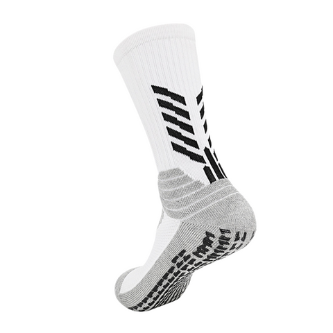 3 Pack Compression Football Grip Socks White-FOURMINT