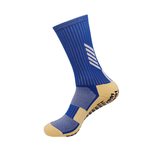 3 Pack Mens Football Grip Socks Blue-FOURMINT