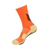 3 Pack Mens Football Grip Socks Orange-FOURMINT