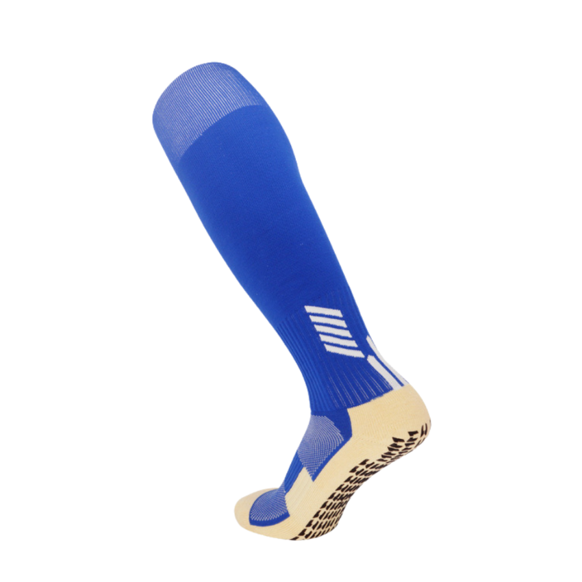 3 Pack Men's Long Football Grip Socks Blue-FOURMINT
