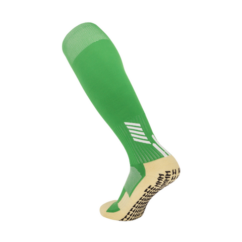 3 Pack Men's Long Football Grip Socks Green-FOURMINT